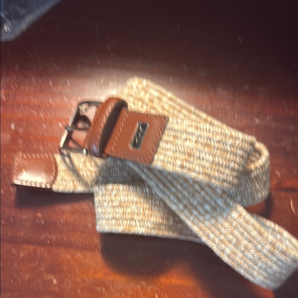 Greg Norman Collection Brown and Tan Belt with Distinctive Design